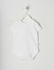 Teeny Weeny Rib Short Sleeve Bodysuit, Vanilla product photo