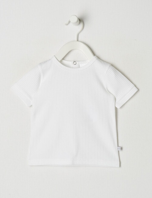 Teeny Weeny Rib Short Sleeve Tee, Vanilla product photo