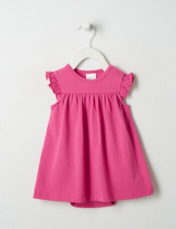 Teeny Weeny In Bloom Knit Bodysuit Dress, Hot Pink product photo