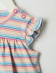 Teeny Weeny In Bloom Multi Stripe Knit Dress, Pink product photo View 04 S