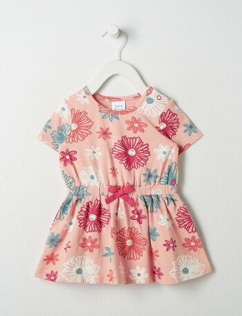 Teeny Weeny In Bloom Flower Knit Dress, Peach product photo