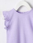 Teeny Weeny In Bloom Lilac Frilled Tee, Lilac product photo View 02 S