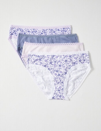Lyric Bikini Briefs, 4 Pack, Lavender Garden product photo