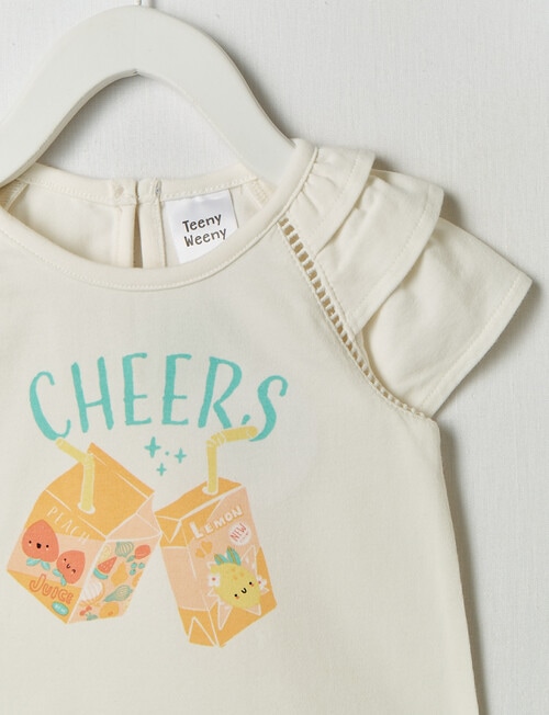 Teeny Weeny Cheers Tee, White product photo View 04 L