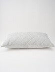Kate Reed Heritage Stripe Standard Pillowcase, Pewter product photo View 02 S