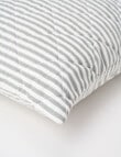 Kate Reed Heritage Stripe Standard Pillowcase, Pewter product photo View 03 S
