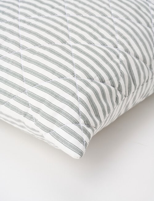Kate Reed Heritage Stripe Standard Pillowcase, Pewter product photo View 03 L