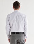 Chisel Formal Grey Check Long Sleeve Shirt, White product photo View 02 S