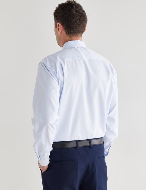 Chisel Formal Textured Dobby Long Sleeve Shirt, Light Blue product photo View 02 L