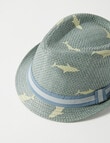 Mac & Ellie Shark Trilby Hat, Slate, 3-8 product photo View 02 S