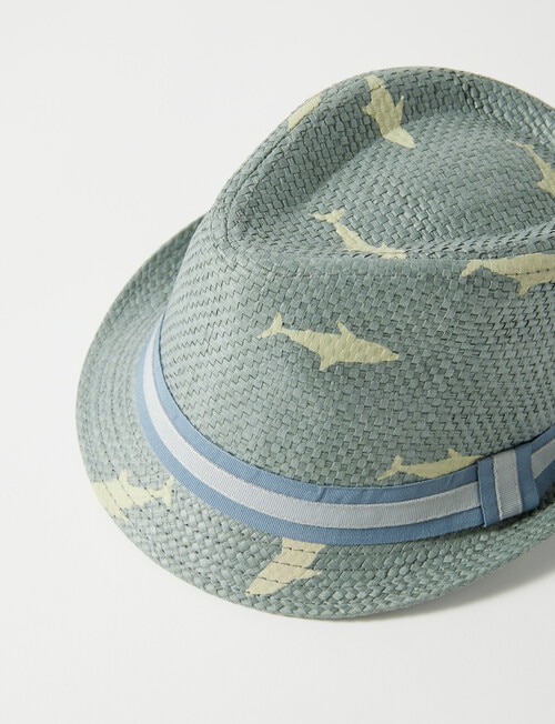 Mac & Ellie Shark Trilby Hat, Slate, 3-8 product photo View 02 L