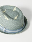 Mac & Ellie Shark Trilby Hat, Slate, 3-8 product photo View 03 S