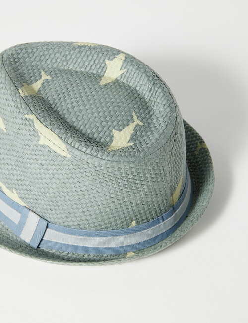 Mac & Ellie Shark Trilby Hat, Slate, 3-8 product photo View 03 L