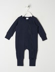 Teeny Weeny Sleep Rib Sleepsuit, Navy product photo