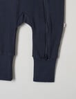 Teeny Weeny Sleep Rib Sleepsuit, Navy product photo View 02 S