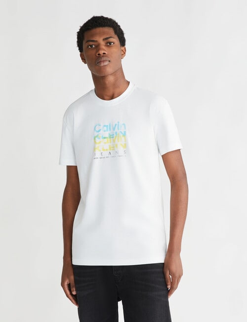 Calvin Klein Logo T-Shirt, White product photo View 02 L