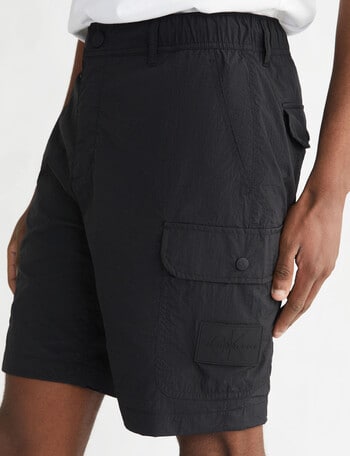 Calvin Klein Nylon Lightweight Cargo Short, Black product photo