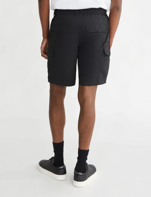 Calvin Klein Nylon Lightweight Cargo Short, Black product photo View 03 L