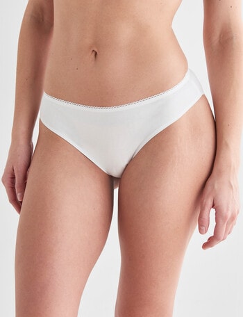 Lyric Cotton-Elastane Bikini Brief, White product photo