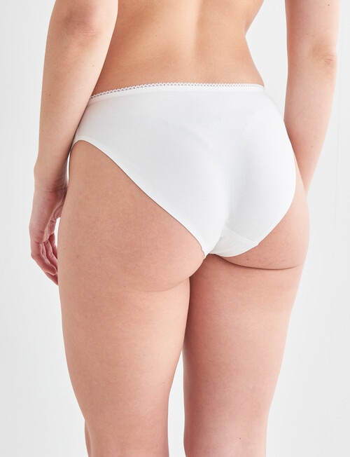 Lyric Cotton-Elastane Bikini Brief, White product photo View 02 L