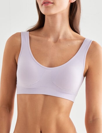 Lyric Seamfree Crop Top,Removable Pads, Thistle product photo