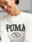 Puma Squad Fleece Crew Sweatshirt, Warm White product photo View 04 S