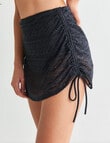 Zest Resort Mesh Skort Drawstring Skort, Black product photo View 04 S