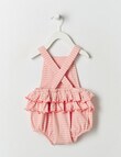 Teeny Weeny Frilled Stripe Romper, Peach product photo View 02 S