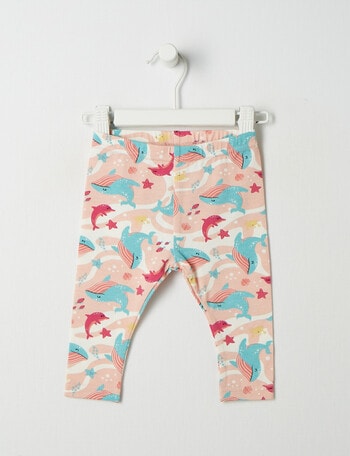 Teeny Weeny Whale Legging, Pink product photo