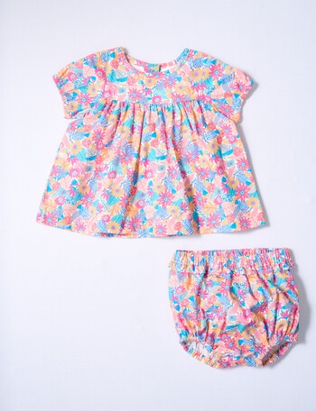 Teeny Weeny In Bloom Flower Top And Bloomer Set, Pink product photo