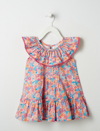 Teeny Weeny In Bloom Flower Frill Dress, Pink product photo