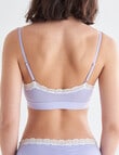 Honey Vegas Cotton & Lace Bralette, Bluebell product photo View 02 S