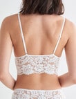 Lyric Cherie Lace Bralette, White product photo View 02 S