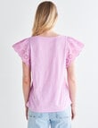 Whistle Embroidered Short Sleeve Tee, Pink product photo View 02 S