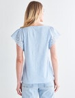 Whistle Embroidered Short Sleeve Tee, Indigo product photo View 02 S