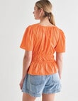 Mineral Gia Woven Top, Nectarine product photo View 02 S