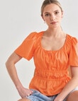 Mineral Gia Woven Top, Nectarine product photo View 04 S