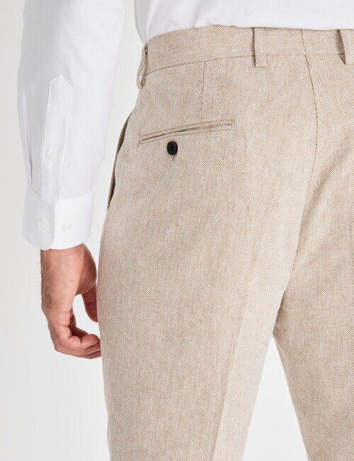 Laidlaw + Leeds Tailored Linen Blend Herringbone Pant, Sand - Suit ...
