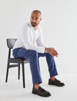 Laidlaw + Leeds Tailored Linen Blend Check Pant, Blue product photo View 03 S