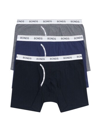 Bonds Men's Underwear Cotton Blend Guyfront Trunk, Stripe / Steel