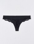 Lyric Juliet Laser Lace G-String Brief, Black product photo View 02 S