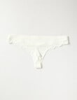 Lyric Juliet Laser Lace G-String Brief, White product photo View 02 S