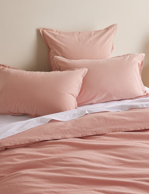 Haven Stone Wash Duvet Cover Set, Blush product photo View 03 L
