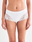 Lyric Chanice Lace Boyleg Brief, White product photo