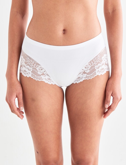 Lyric Chanice Lace Boyleg Brief, White product photo