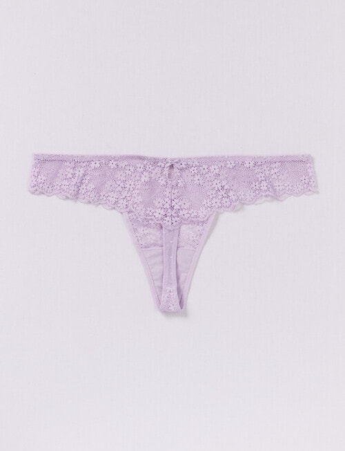 Lyric Marlene Lace G-String Brief, Thistle product photo View 02 L