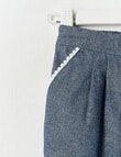 Teeny Weeny Chambray Woven Pant, Blue product photo View 04 S