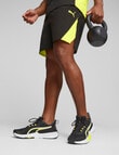 Puma Fit Ultrabreathe 7" Woven Short, Black & Yellow product photo View 03 S