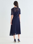 Ella J Overlay Lace Dress, Navy product photo View 02 S