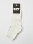 Simon De Winter Half Crew Sock, 2-Pack, Textured Ivory & Winter product photo View 02 S